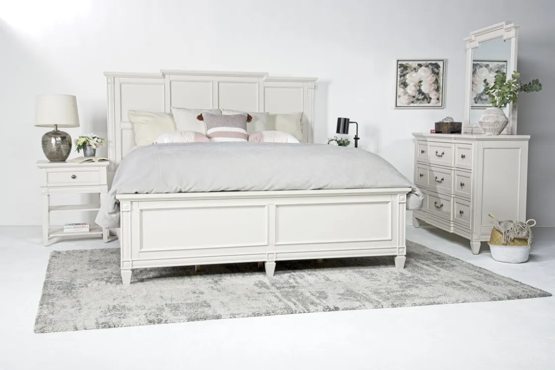 Mor Furniture Willowbrook Panel Bed In Pebble, Queen