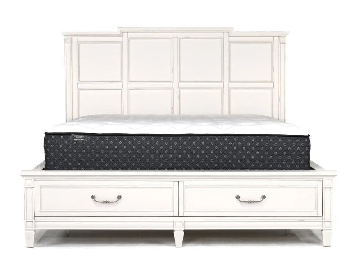 Mor Furniture Willowbrook Panel Bed In Pebble, Queen