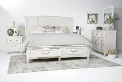 Mor Furniture Willowbrook Panel Bed In Pebble, Queen