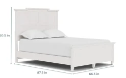 Mor Furniture Willowbrook Panel Bed In Pebble, Queen