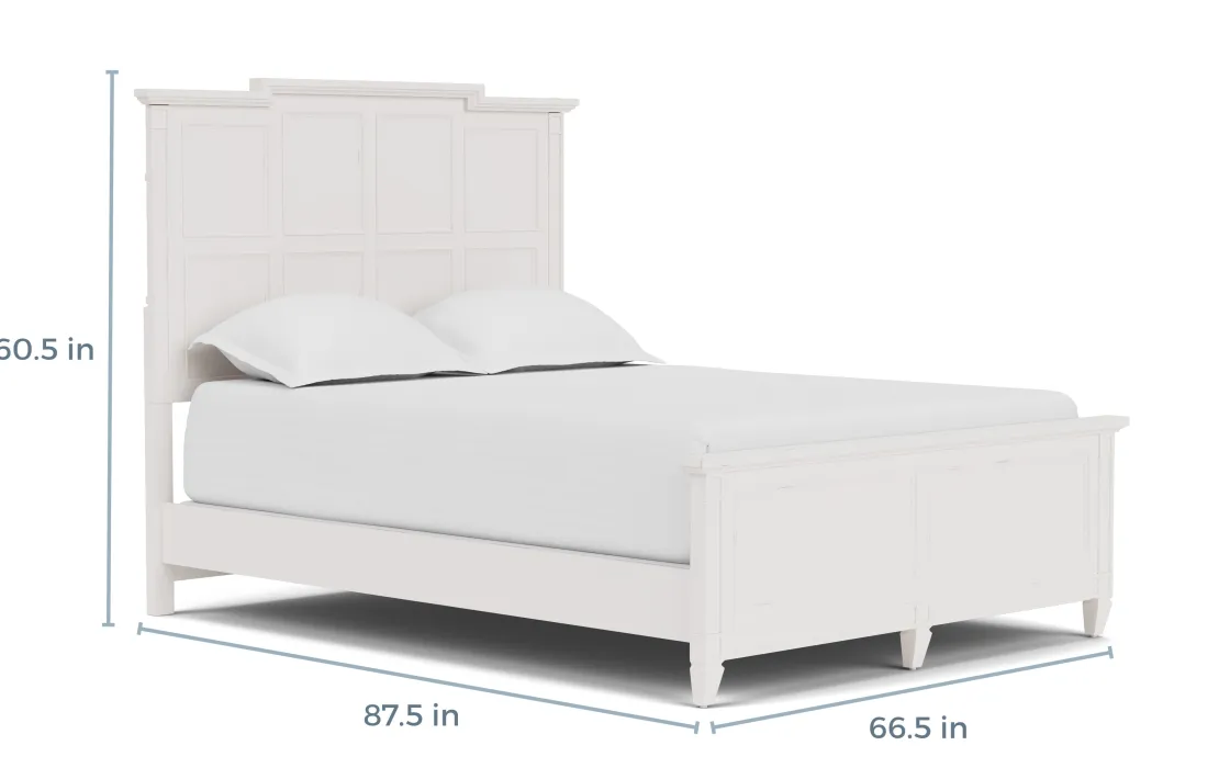 Mor Furniture Willowbrook Panel Bed In Pebble, Queen