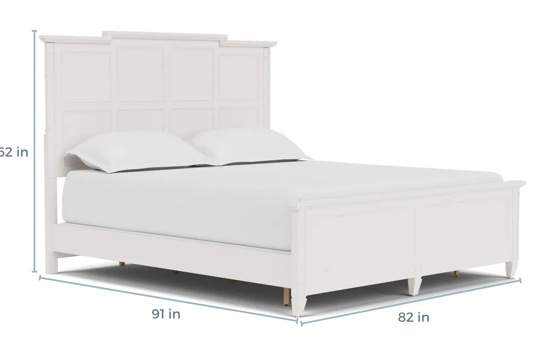 Mor Furniture Willowbrook Panel Bed In Pebble, Queen