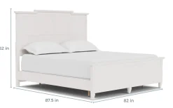 Mor Furniture Willowbrook Panel Bed In Pebble, Queen