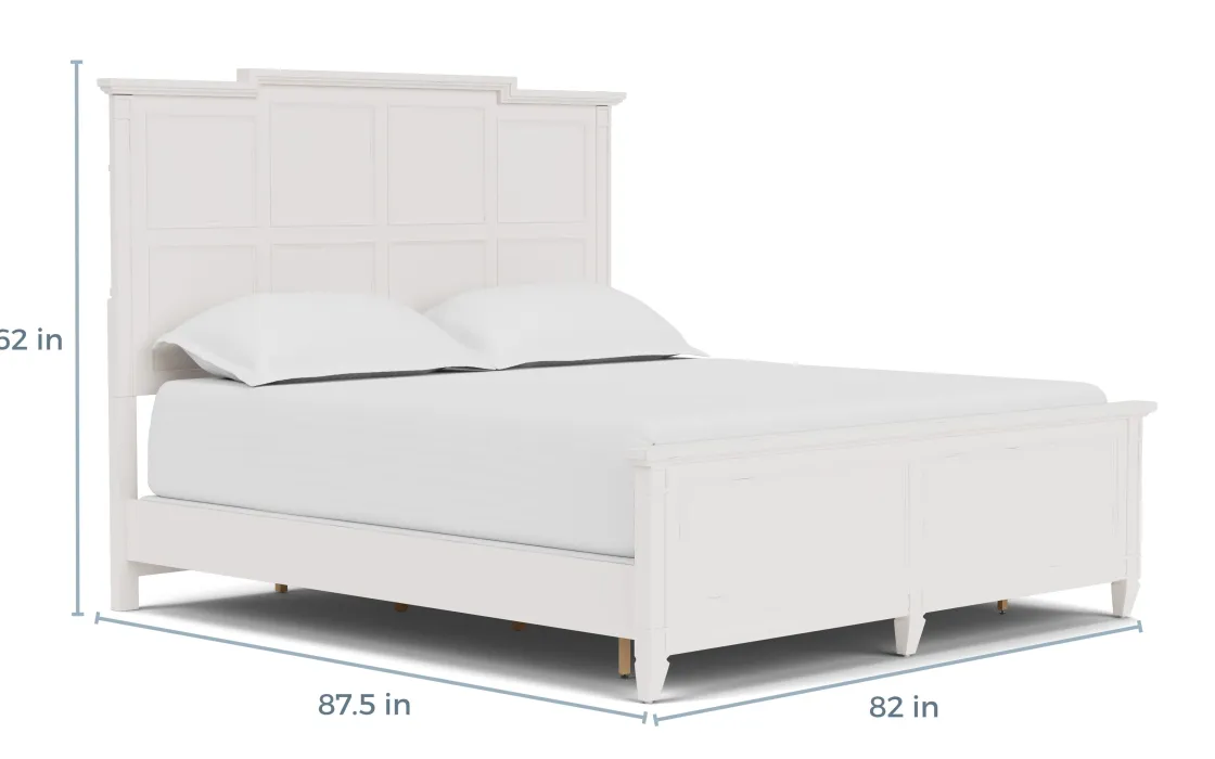 Mor Furniture Willowbrook Panel Bed In Pebble, Queen