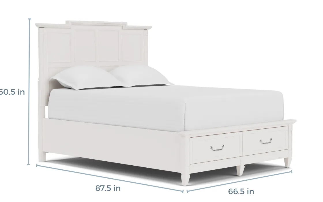 Mor Furniture Willowbrook Panel Bed In Pebble, Queen