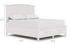 Mor Furniture Willowbrook Panel Bed In Pebble, Queen