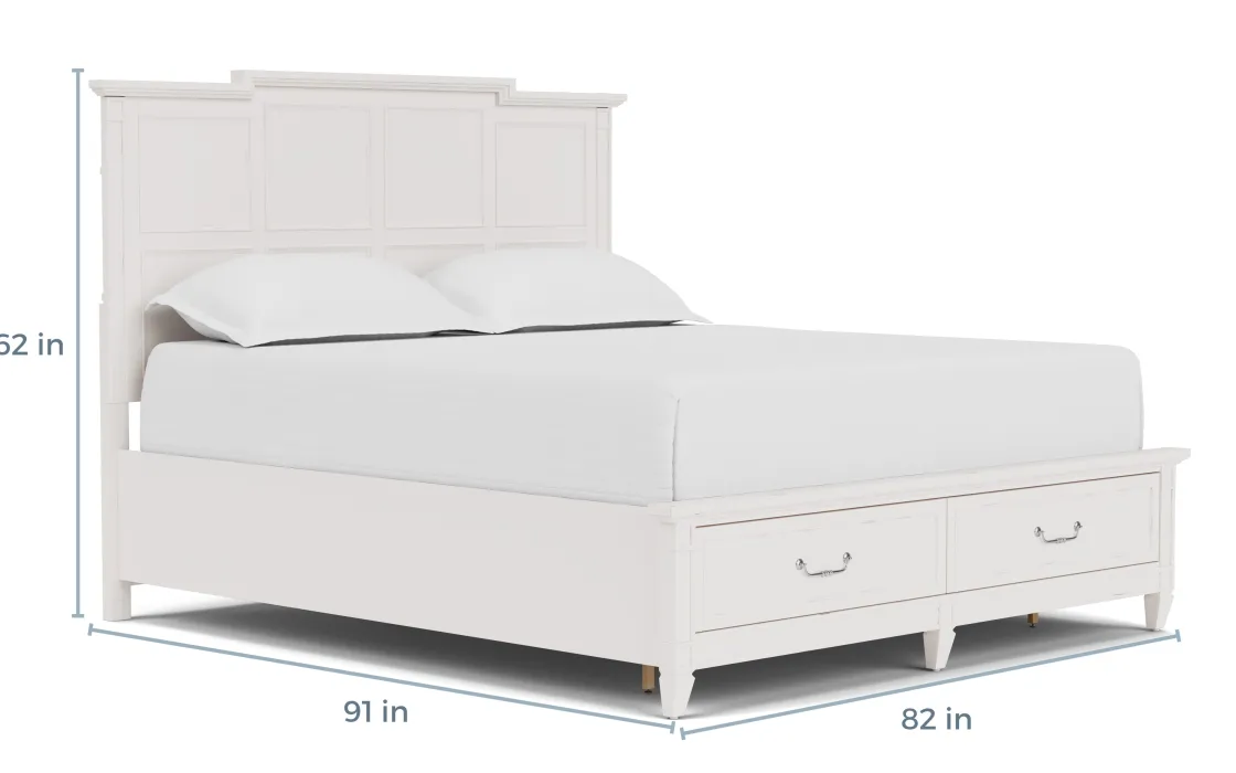 Mor Furniture Willowbrook Panel Bed In Pebble, Queen
