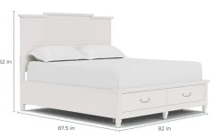 Mor Furniture Willowbrook Panel Bed In Pebble, Queen