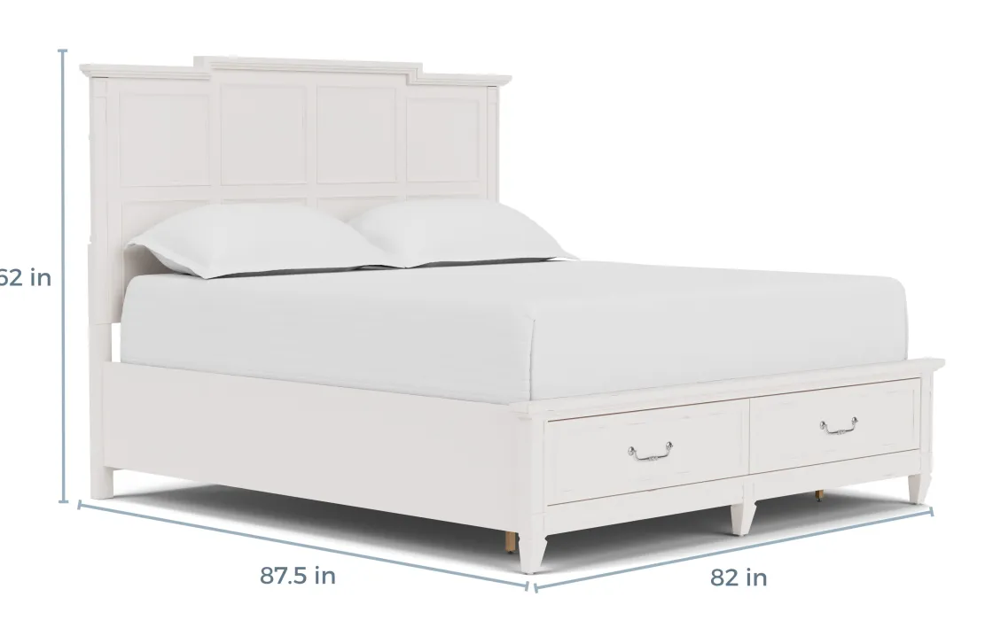 Mor Furniture Willowbrook Panel Bed In Pebble, Queen