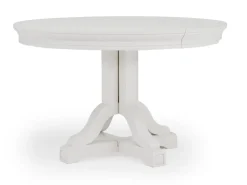 Mor Furniture Willowbrook Round Dining Table & 4 Chairs In Pebble, Slat