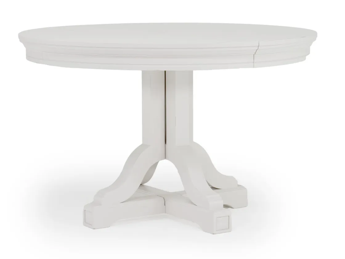 Mor Furniture Willowbrook Round Dining Table & 4 Chairs In Pebble, Slat