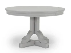 Mor Furniture Willowbrook Round Dining Table & 4 Chairs In Pebble, Slat