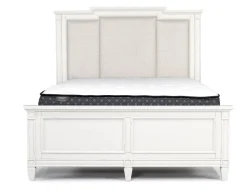Mor Furniture Willowbrook Upholstered Panel Bed In Pebble, Queen