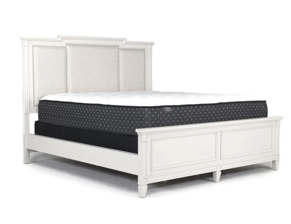 Mor Furniture Willowbrook Upholstered Panel Bed In Pebble, Queen