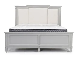 Mor Furniture Willowbrook Upholstered Panel Bed In Pebble, Queen