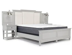 Mor Furniture Willowbrook Upholstered Wall Bed In Pebble, Queen
