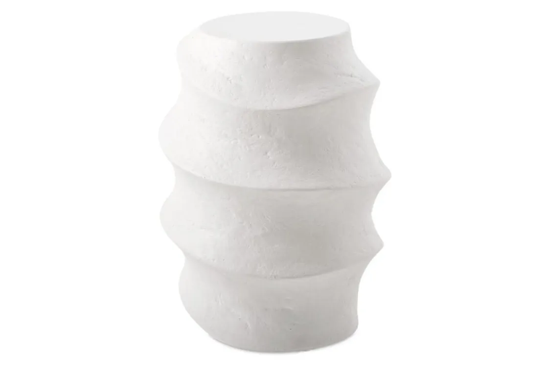 Mor Furniture Winded Outdoor Round Accent Table In White