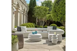 Mor Furniture Winded Outdoor Round Accent Table In White