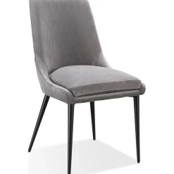Mor Furniture Winston Round Dining Table & 4 Chairs In Black/Ash Gray