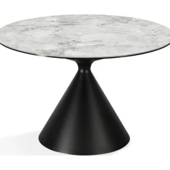 Mor Furniture Winston Round Dining Table In Black Sintered Stone