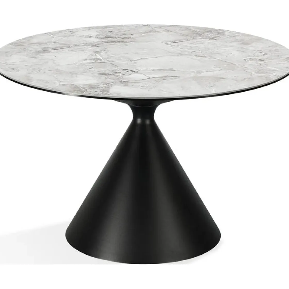 Mor Furniture Winston Round Dining Table In Black Sintered Stone