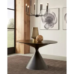 Mor Furniture Winston Round Dining Table In Black Sintered Stone