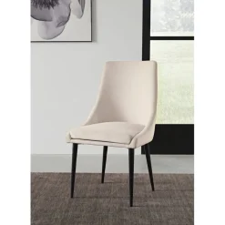 Mor Furniture Winston Side Chair In Cream, Set Of 2