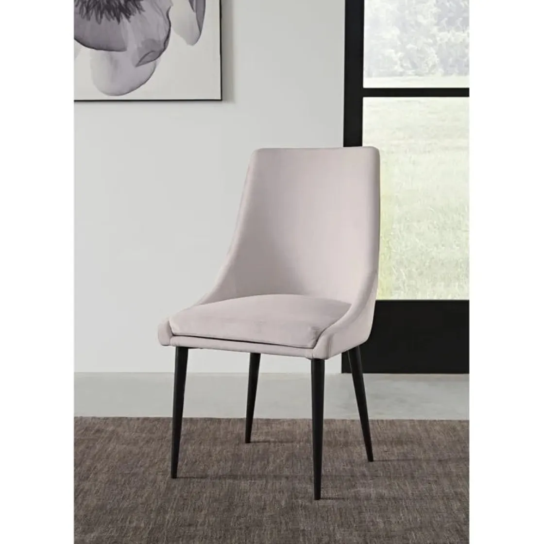 Mor Furniture Winston Side Chair In Cream, Set Of 2