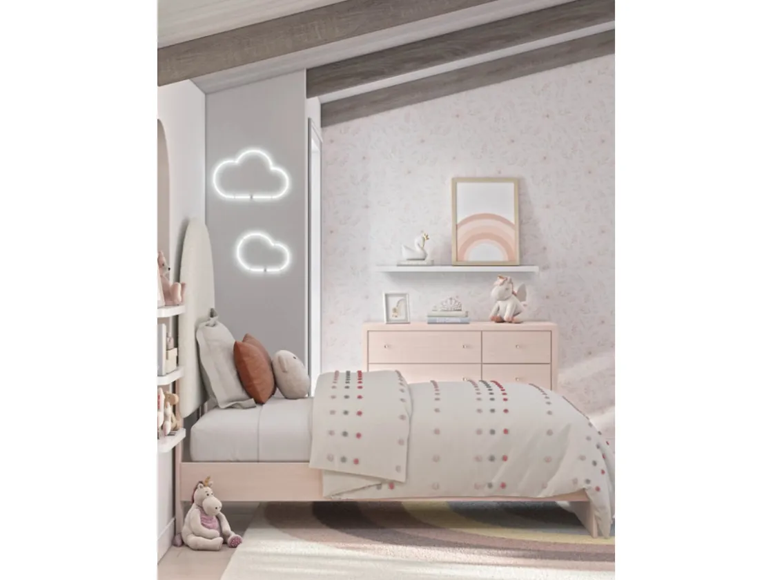 Kids Mor Furniture Wistenpine Panel Bed W/ Storage In Blush, Twin