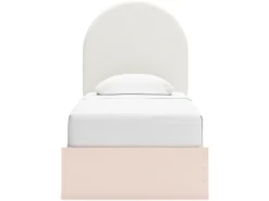 Kids Mor Furniture Wistenpine Panel Bed W/ Storage, Dresser, Mirror & Nightstand In Blush, Twin