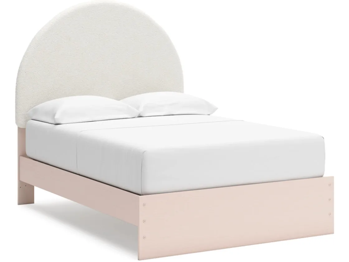 Kids Mor Furniture Wistenpine Panel Bed W/ Storage, Dresser, Mirror & Nightstand In Blush, Twin