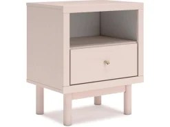 Kids Mor Furniture Wistenpine Panel Bed W/ Storage, Dresser, Mirror & Nightstand In Blush, Twin