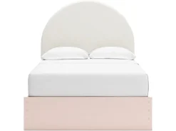 Kids Mor Furniture Wistenpine Panel Bed W/ Storage, Dresser, Mirror & Nightstand In Blush, Twin
