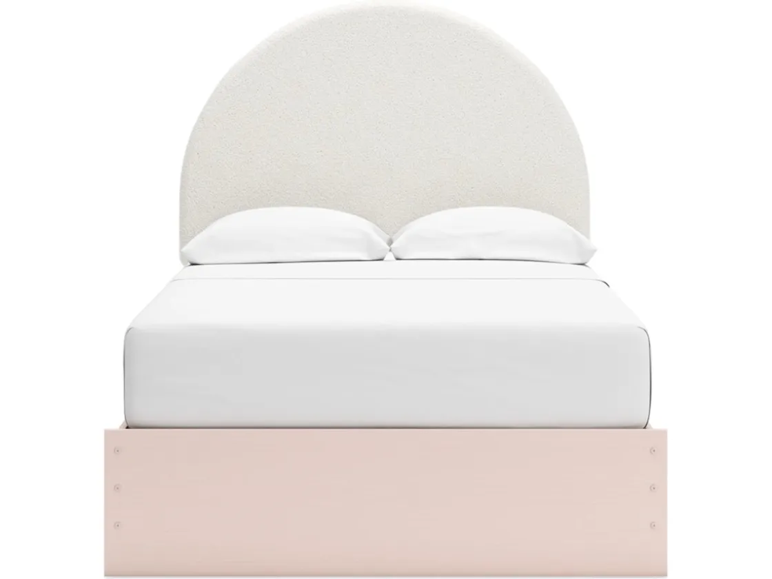 Kids Mor Furniture Wistenpine Panel Bed W/ Storage, Dresser, Mirror & Nightstand In Blush, Twin