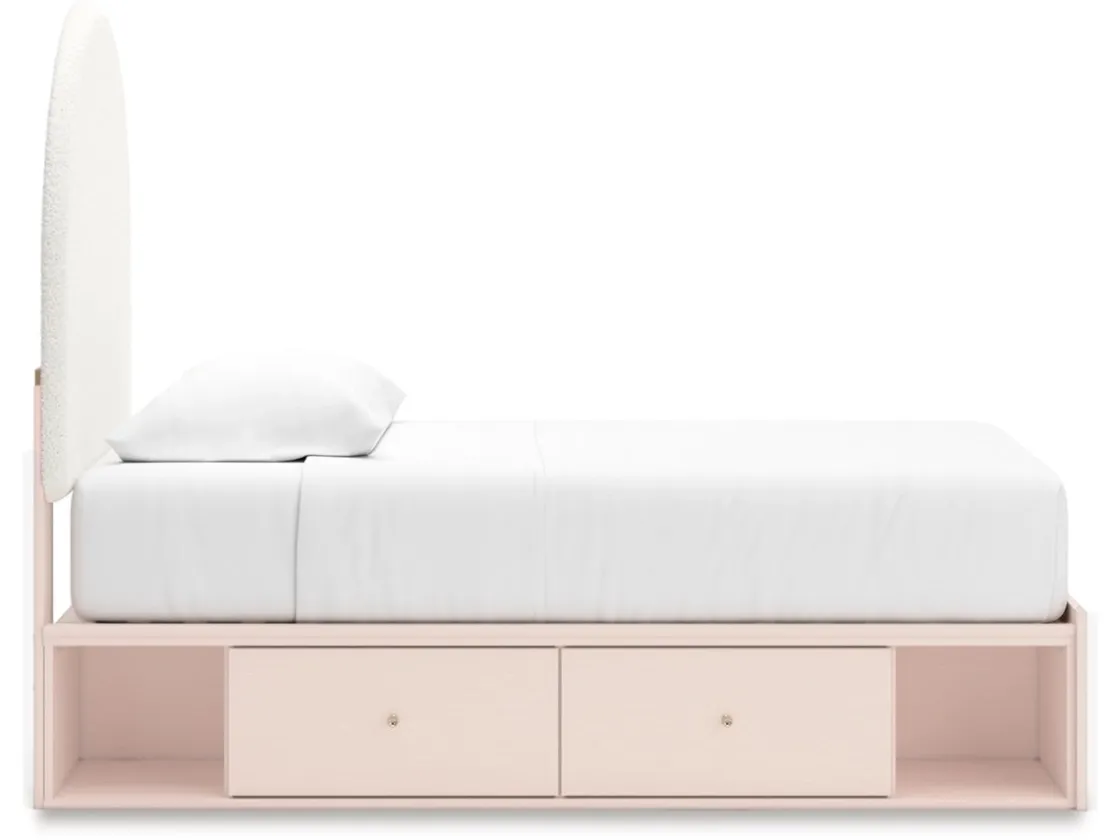 Kids Mor Furniture Wistenpine Storage Bed In Blush, Twin