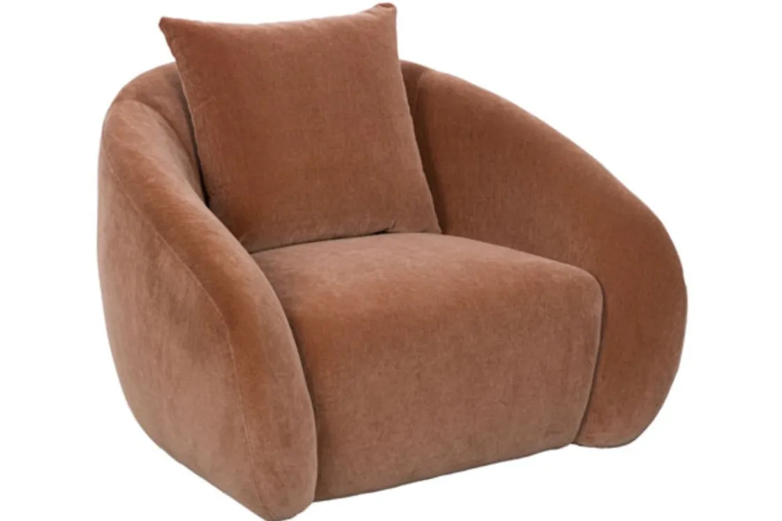 Mor Furniture Yahya Swivel Chair In Sienna