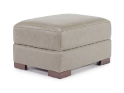 Mor Furniture York Ottoman In York Taupe Leather