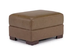 Mor Furniture York Ottoman In York Taupe Leather