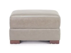 Mor Furniture York Ottoman In York Taupe Leather