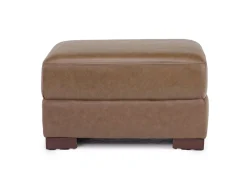 Mor Furniture York Ottoman In York Taupe Leather