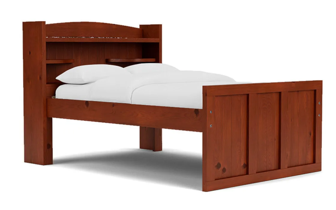 Kids Mor Furniture Young Pioneer Bookcase Bed W/ 4 Drawer Storage In , Twin