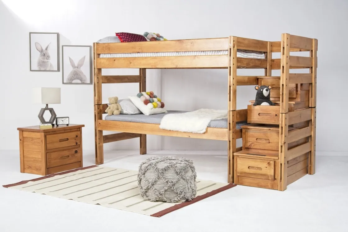 Kids Mor Furniture Young Pioneer Bunk Bed In Natural, Twin