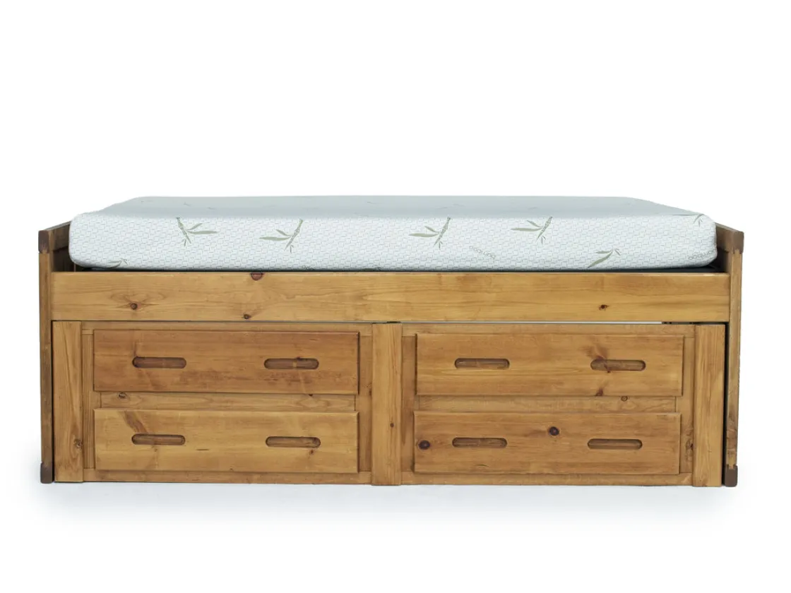 Kids Mor Furniture Young Pioneer Captain Bed W/ 4 Drawer Storage In , Twin