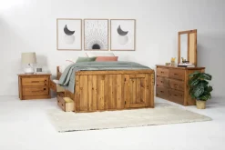 Kids Mor Furniture Young Pioneer Captain Bed W/ 4 Drawer Storage In , Twin