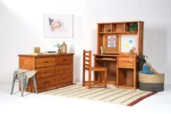 Kids Mor Furniture Young Pioneer Desk & Hutch In Natural