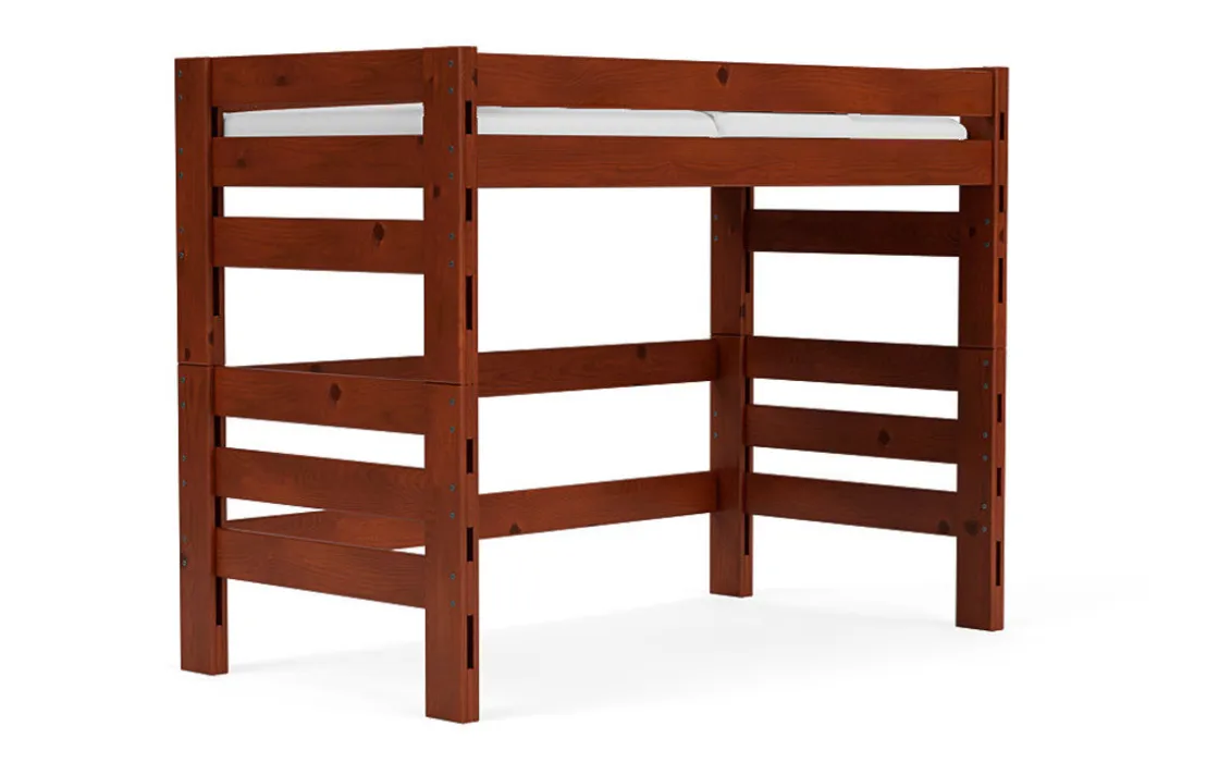 Kids Mor Furniture Young Pioneer Loft Bed In Cinnamon, Twin