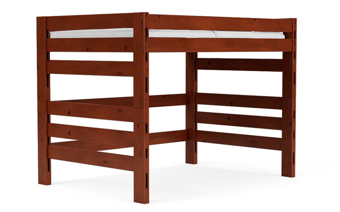 Kids Mor Furniture Young Pioneer Loft Bed In Cinnamon, Twin