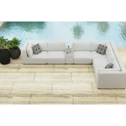 Mor Furniture Zandara Outdoor 7 Piece Sectional In Beige