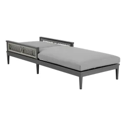 Mor Furniture Zella Outdoor Lounge Chaise In Earl Gray