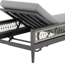 Mor Furniture Zella Outdoor Lounge Chaise In Earl Gray